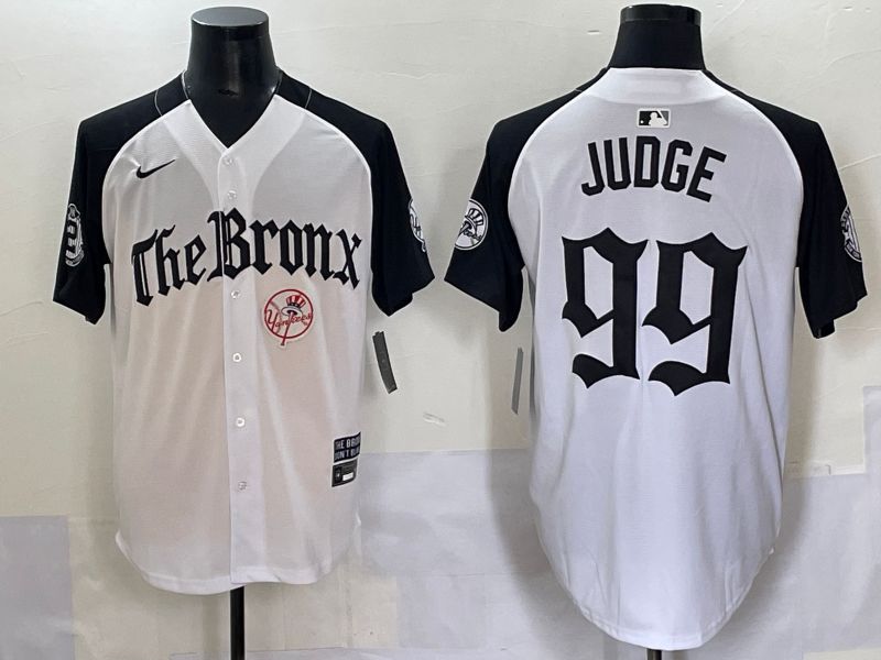 Men 2025 New York Yankees #99 Judge White black Five generations Joint Name Nike MLB Jersey style 59
